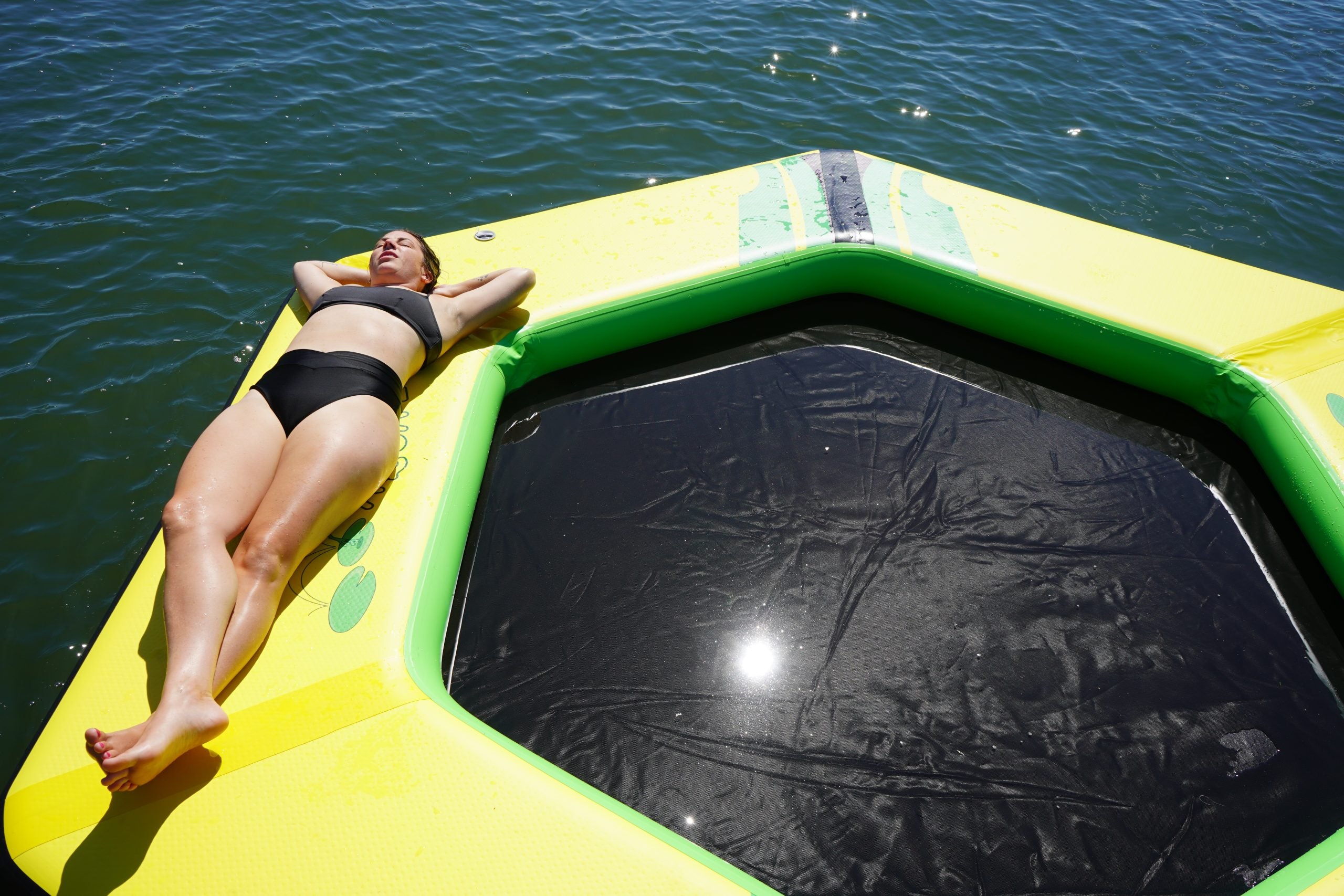 Aqua Lily Inflatable Hex