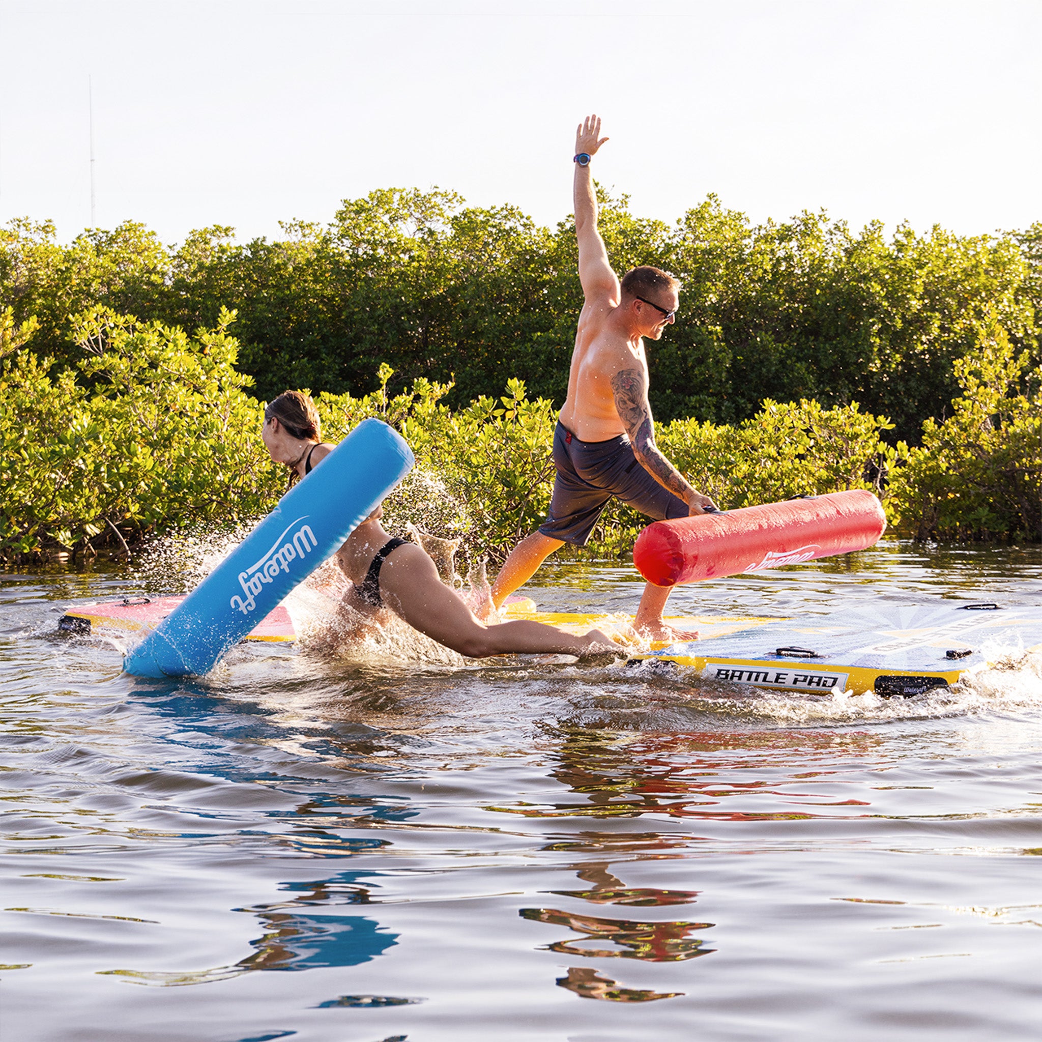 BattlePad | Inflatable Water Jousting Arena by Aqua Lily Pad